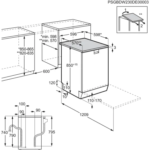 Lave-vaisselle 60 cm AEG FFB76717PM - 8