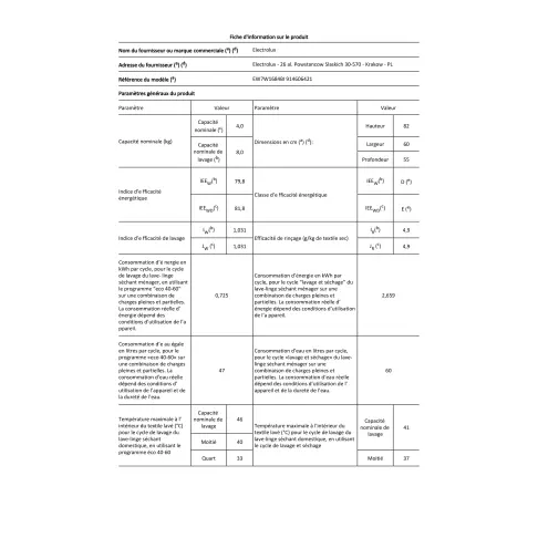 Lave-linge séchant intégrable ELECTROLUX EW7W1684BI1 - 2