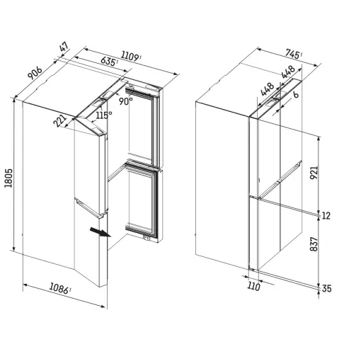 Réfrigérateur multi-portes LIEBHERR MBBSDI9024-20 - 9