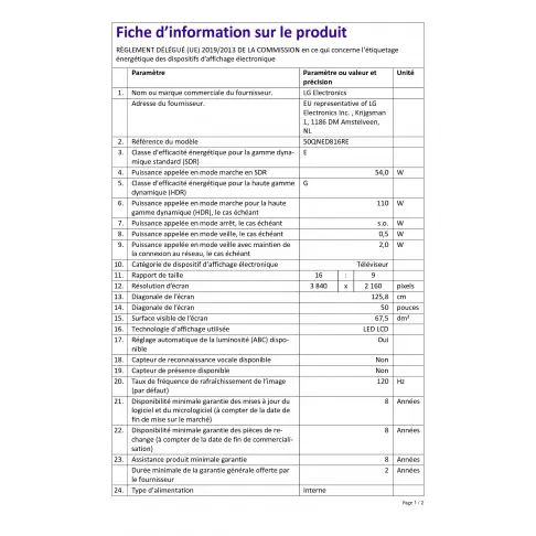 Télé led 50 pouces LG 50QNED812023 - 7