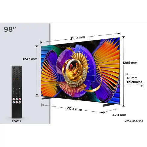 Télé led 85'' TCL 98C79L - 2