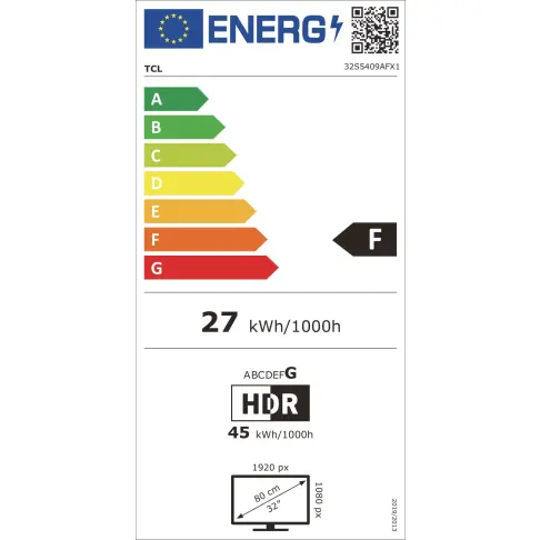 Tv led 32'' TCL 32S5409AF - 8