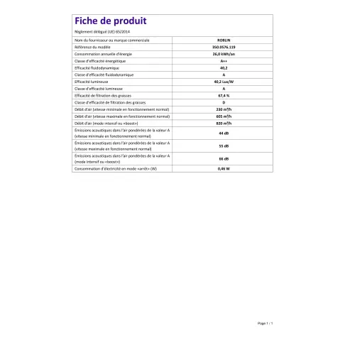 Hotte de plafond ROBLIN 6678605 - 3