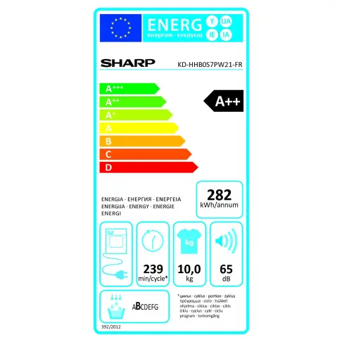 Sèche-linge frontal SHARP KDHHB0S7PW21 - 8