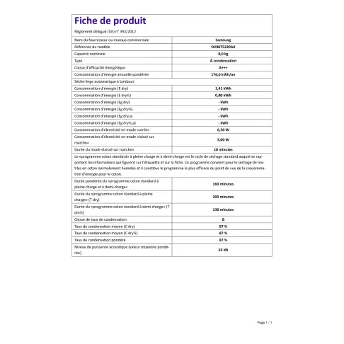 Sèche-linge frontal SAMSUNG DV80T5220AX - 2