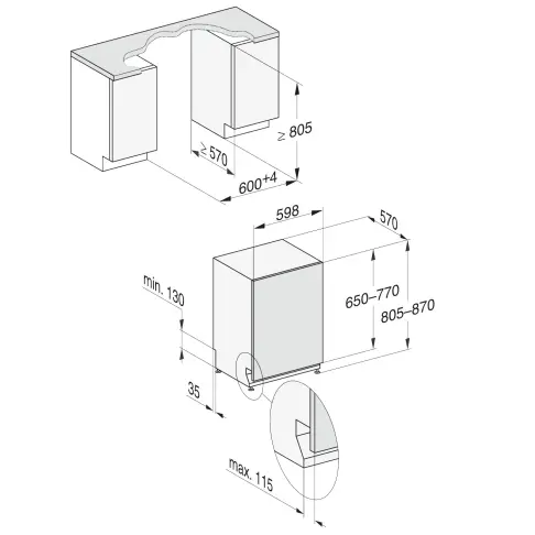 Lave-vaisselle tout intégré 60 cm MIELE G5851SCVI - 2 Lave-vaisselle tout intégré 60 cm MIELE G5851SCVI - 2