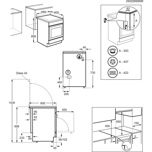 Cuisinière mixte ELECTROLUX LKM624022W - 4