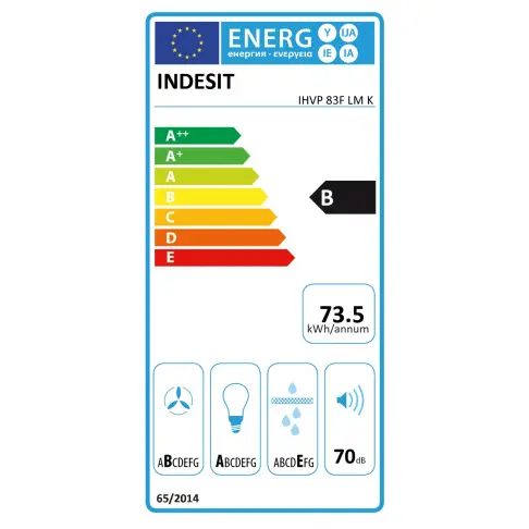 Hotte décorative INDESIT IHVP 83 FLMK - 4