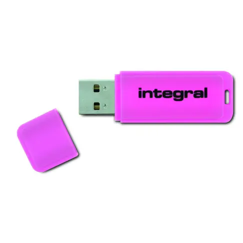 Cle usb INTEGRAL NEON ROSE 128 GO - 1