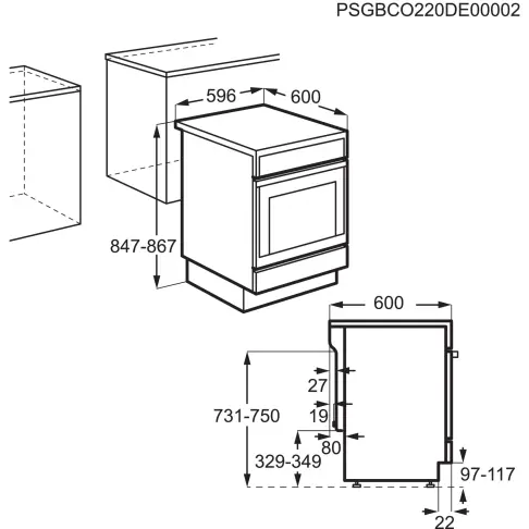 Cuisinière dessus induction AEG CIB6490APB - 10