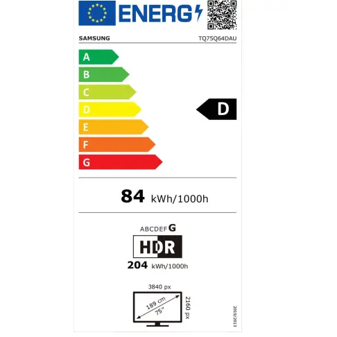 Tv led 75'' SAMSUNG TQ75Q64D - 13