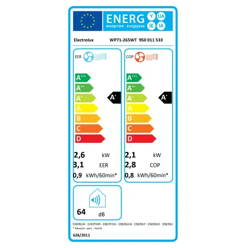 Climatisation monobloc ELECTROLUX WP71-265WT - 2