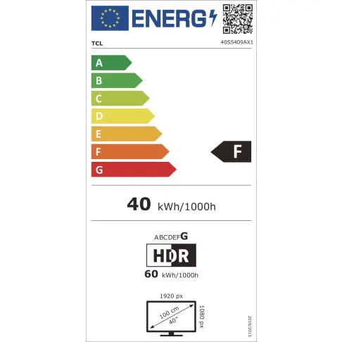 Tv led 40'' TCL 40S5409A - 9
