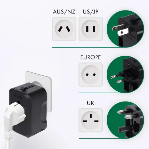 Adaptateur de voyage AKASHI ALT WP 100 B - 6