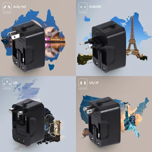Adaptateur de voyage AKASHI ALT WP 100 B - 7