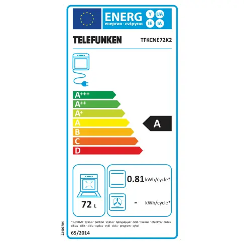 Four émail TELEFUNKEN TFKCNE72K2 - 5 Four émail TELEFUNKEN TFKCNE72K2 - 5