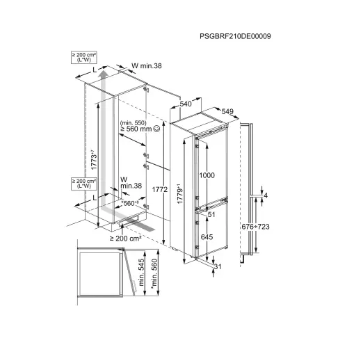 Réfrigérateur intégrable combiné inversé AEG TC8MS18FDS - 5