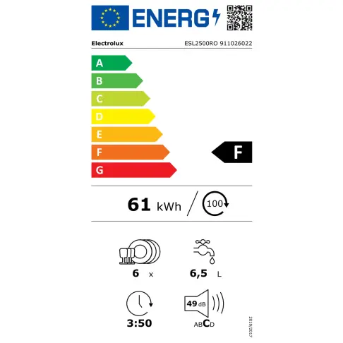 Lave-vaisselle tout intégré 45 cm ELECTROLUX ESL2500RO1 - 5