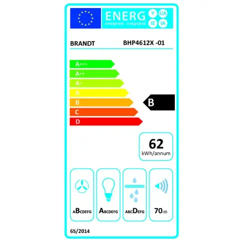 Hotte décorative BRANDT BHP4612X - 3