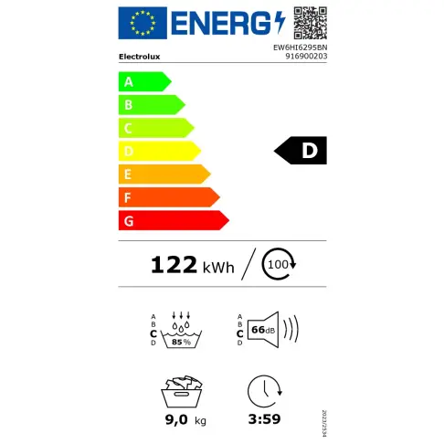 Sèche-linge frontal ELECTROLUX EW6HI6295BN - 7 Sèche-linge frontal ELECTROLUX EW6HI6295BN - 7