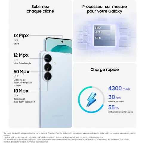Smartphone SAMSUNG GALAXYS26BLANC512 - 11