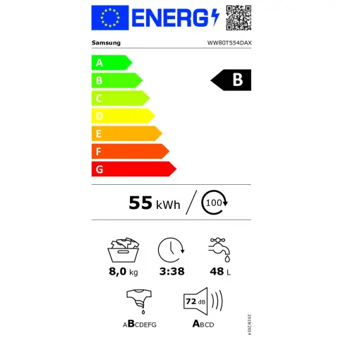 Lave-linge frontal SAMSUNG WW80T554DAX - 5