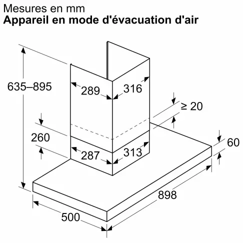 Hotte décorative SIEMENS LC97BDN30 - 9