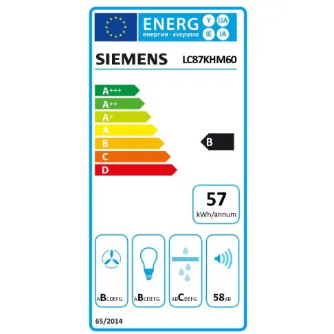 Hotte décorative murale SIEMENS LC87KHM60 - 10