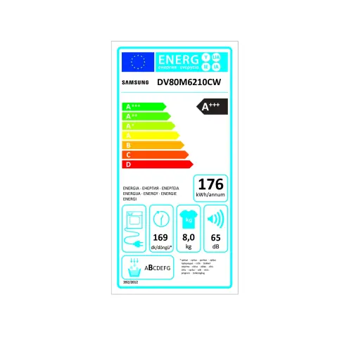 Seche linge frontal SAMSUNG DV 80 M 6210 CW - 5