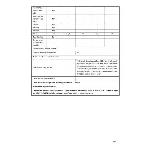 Réfrigérateur combiné inversé SHARP SJBB02DTXWF - 3