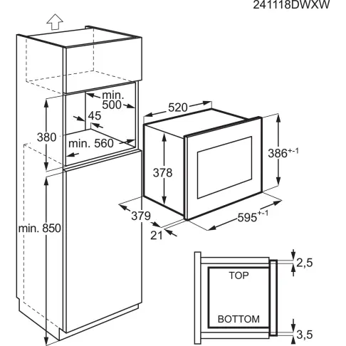 Micro-ondes encastrable gril AEG TS5GM251EB - 7