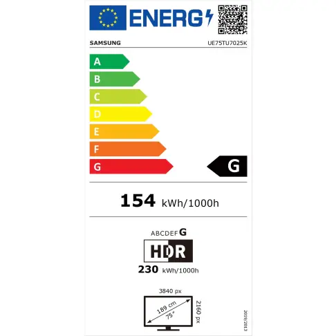 Tv led 75'' SAMSUNG UE75TU7025 - 11