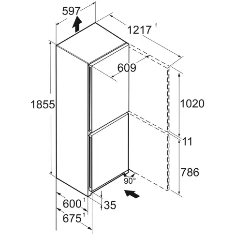 Réfrigérateur combiné inversé LIEBHERR CND1853-2 - 6