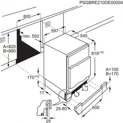 Réfrigérateur intégré 1 porte ELECTROLUX LFB3AE82R - 5