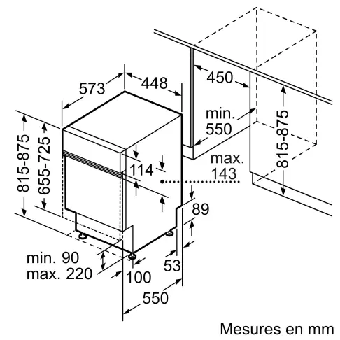 Lave-vaisselle intégré 45 cm BOSCH SPI2HKS42E - 8 Lave-vaisselle intégré 45 cm BOSCH SPI2HKS42E - 8