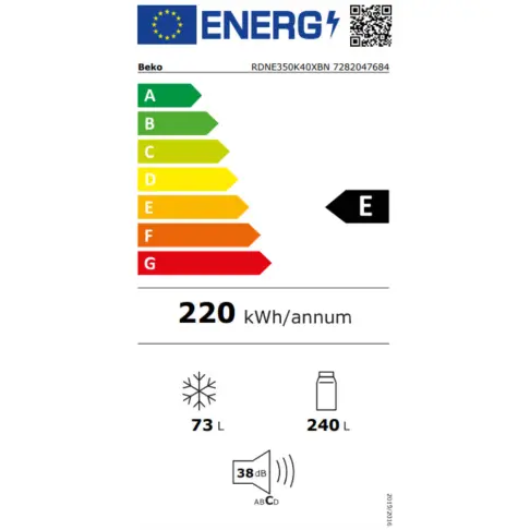 Réfrigérateur 2 portes BEKO RDNE350K40XBN - 6