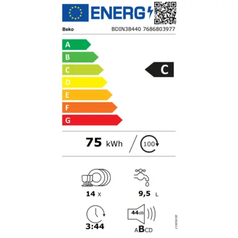 Lave-vaisselle tout intégré 60 cm BEKO BDIN38440 - 8