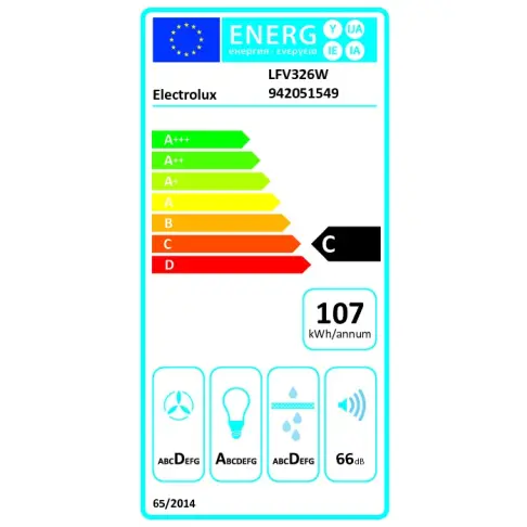 Hotte décorative ELECTROLUX LFV326W - 2 Hotte décorative ELECTROLUX LFV326W - 2