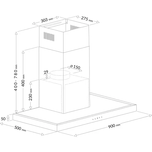 Hotte décorative FAGOR FH9050IVN - 4
