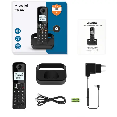 Téléphone sans fil ALCATEL F860NOIR - 3 Téléphone sans fil ALCATEL F860NOIR - 3