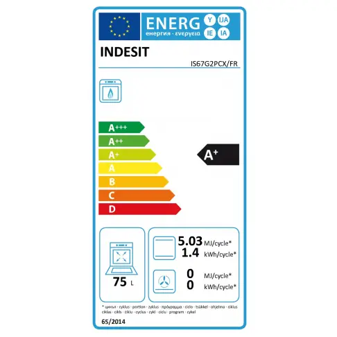 Cuisinière tout gaz INDESIT IS67G2PCXFR - 3