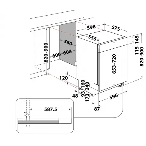 Lave-vaisselle intégré 60 cm WHIRLPOOL WBC 3 C 26 B - 3