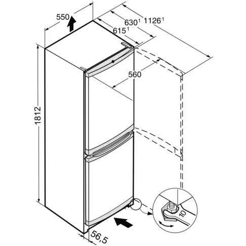 Réfrigérateur combiné inversé LIEBHERR CUEFE331-26 - 5
