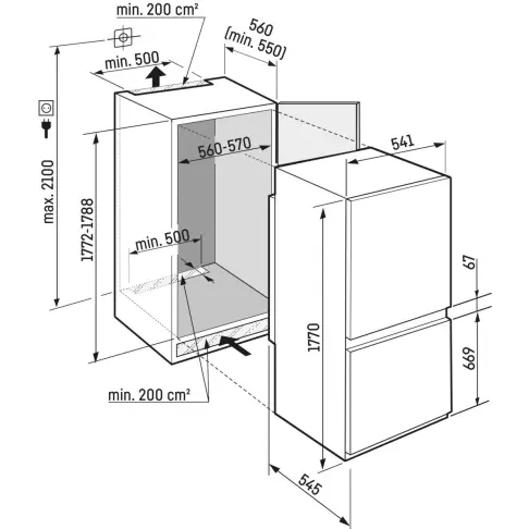 Réfrigérateur intégrable combiné inversé LIEBHERR ICNSE5103-22 - 4