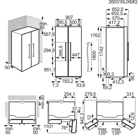 Réfrigérateur américain AEG TX6MR531EE - 10