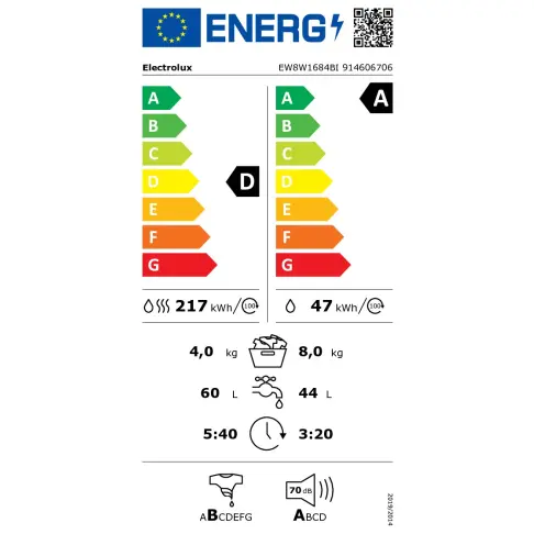 Lave-linge séchant intégrable ELECTROLUX EW8W1684BI - 7 Lave-linge séchant intégrable ELECTROLUX EW8W1684BI - 7