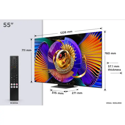 Télé led 55'' TCL 55C79L - 2