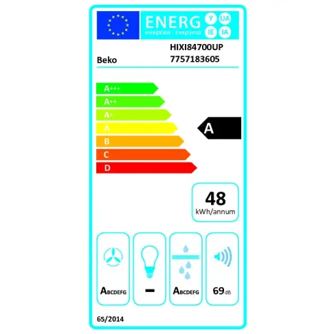 Plaque aspirante induction BEKO HIXI84700UF - 7