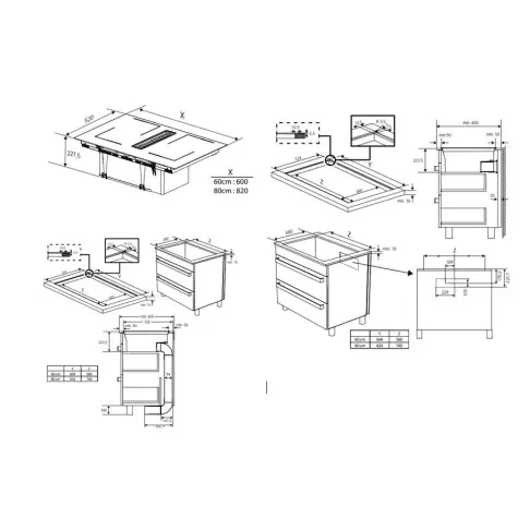 Plaque aspirante induction BEKO HIXI84700UF - 6
