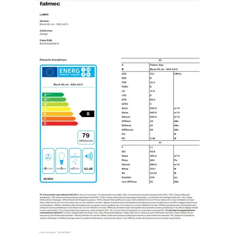 Hotte décorative FALMEC LUMEN 1430 - 2